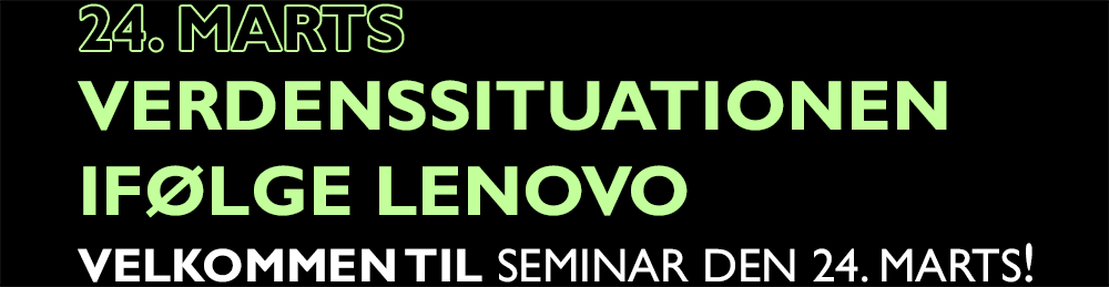 Verdenssituationen ifølge Lenovo